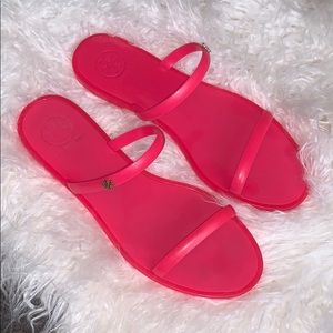 Neon Pink Tory Burch Sandals